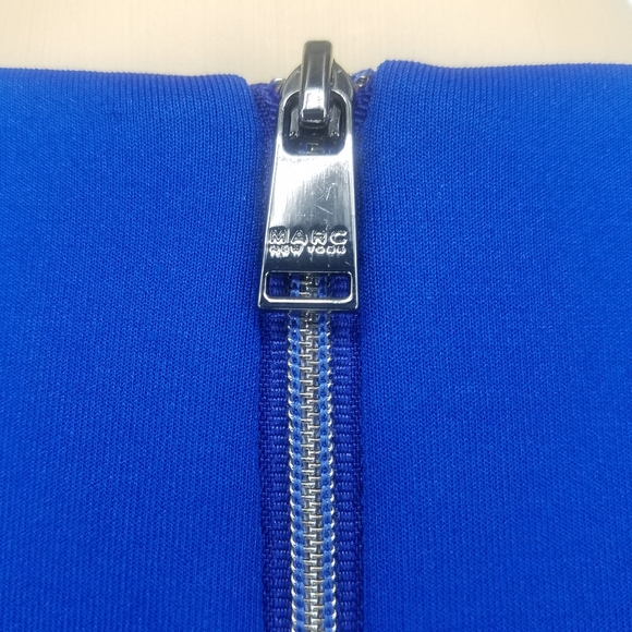 Andrew Marc NY Royal Blue V Neck Beaded Dress 10 - Picture 5 of 7